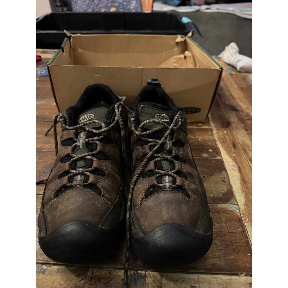 Keen Austin M Mens Hiking Shoes Brindle Steel Grey Leather 1030127 Size 11